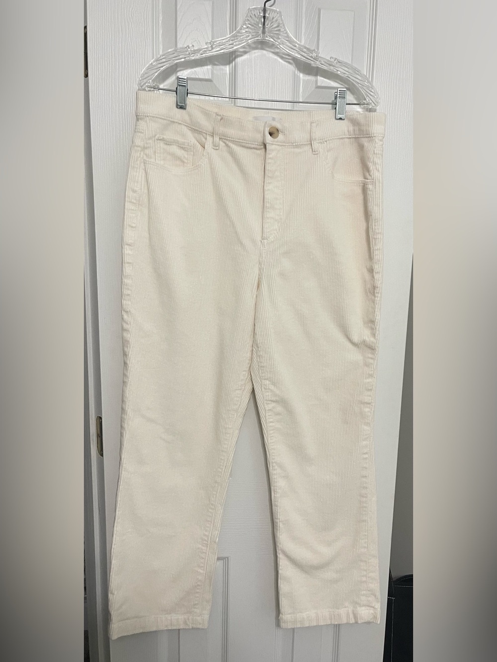 LOFT Cream Corduroy Pants